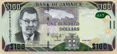P95 Jamaica 100 Dollars Year 2017